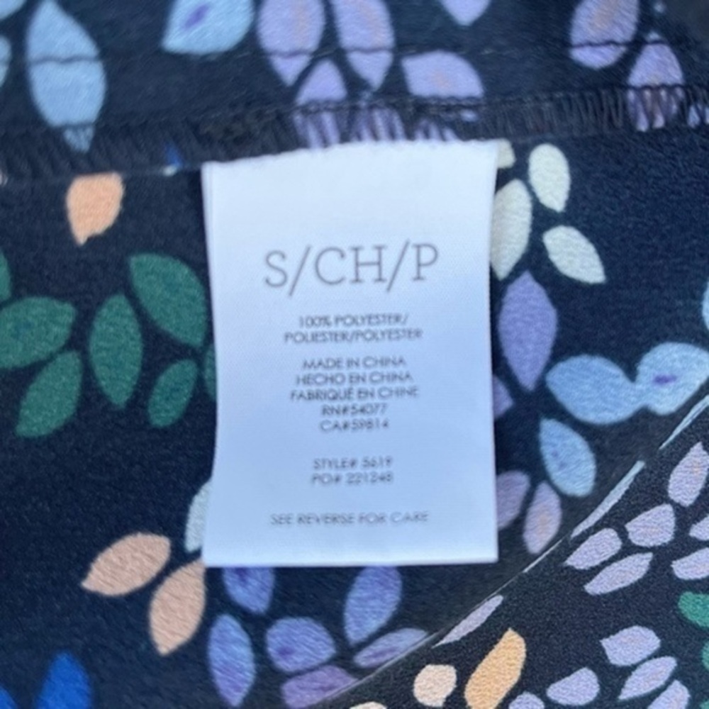 CAbi Cinco Floral Print Blue Multicolor Shift Dress 👗 - Picture 7 of 9